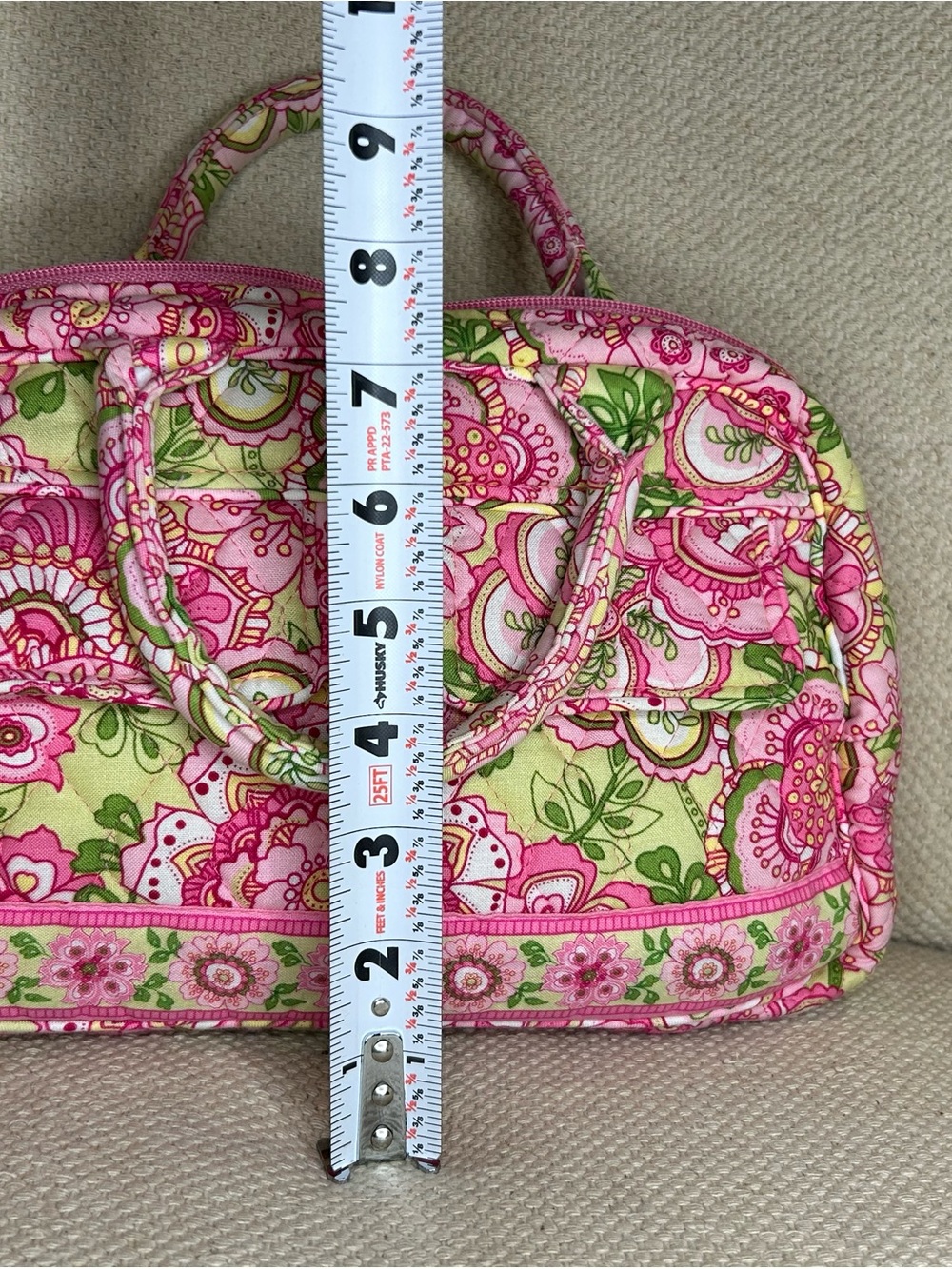 Vera Bradley petal pink bowler bag. Mint condition - Picture 6 of 9